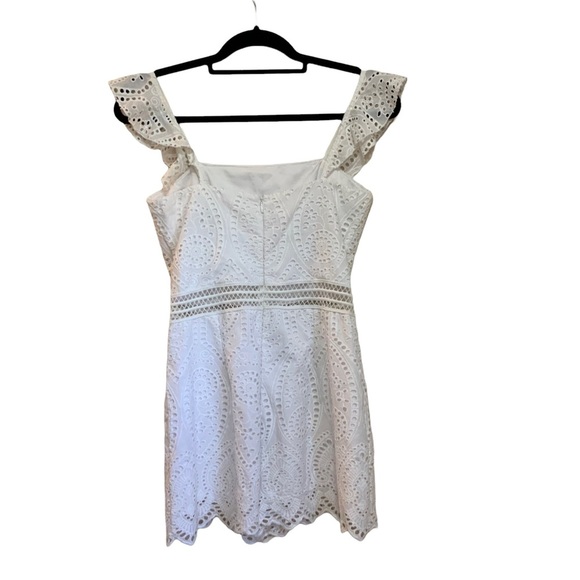 Karina Grimaldi Revolve White Eyelet Romper sz XS EUC - Picture 5 of 8
